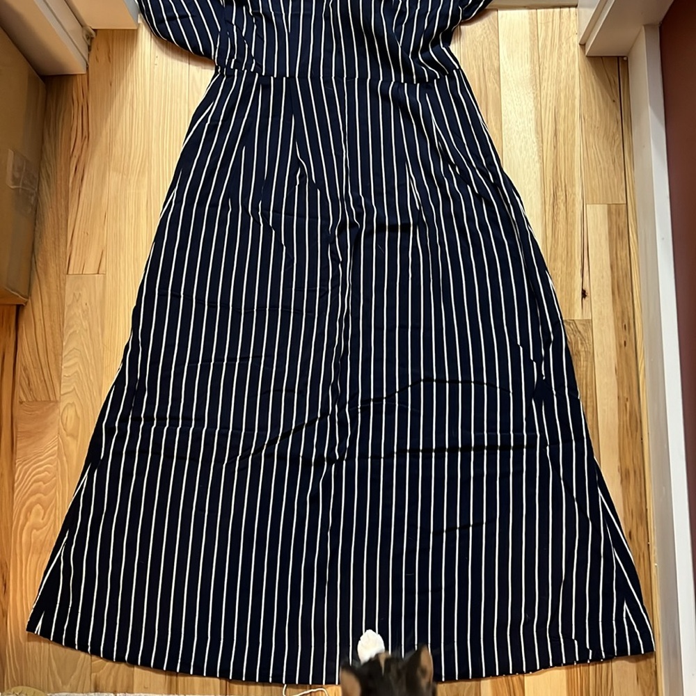 J. Crew Navy and White Striped Maxi Dress - Picture 6 of 6
